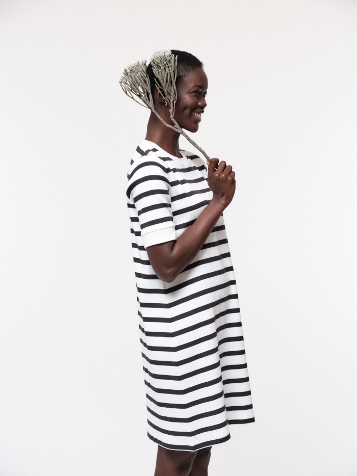Stripe dress in organic cotton