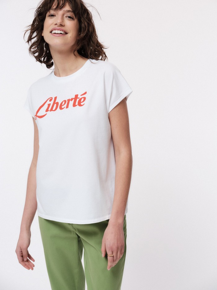 Statement Shirt Liberté aus Bio Baumwolle